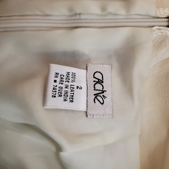 Cache Cream Leather Skirtsz 2 - Picture 5 of 5